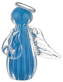Mini Anjo Uriel Cristal Murano M - Azul Claro  Azul Claro