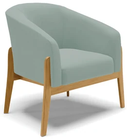 Poltrona Decorativa Base Madeira Stella CotelĂŞ Ext/Veludo Menta D03 - D'Rossi