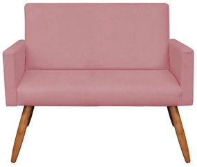 Namoradeira Larissa Suede Pés Palito Castanho D'Rossi - Rose