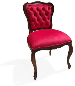 Cadeira Francesa Entalhada Madeira Maciça Design de Luxo Peça Artesanal