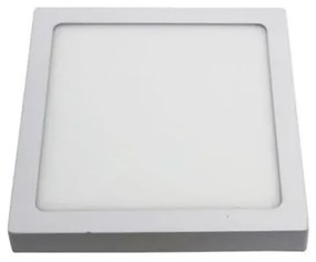 Plafon Led Sobrepor Quadrado Branco 24W Yamamura - LED BRANCO QUENTE (3000K)