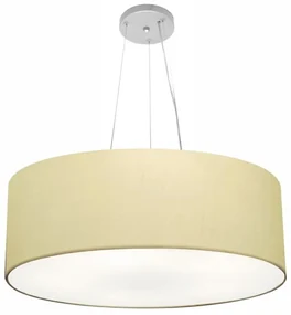 Pendente Cilíndrico Bege MJ-4038 Para Mesa de Jantar e Estar