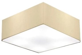 Plafon Quadrado Vivare Md-3050 Cúpula em Tecido 12/40x40cm - Bivolt - Algodão-Crú - 110V/220V