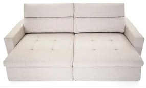 Sofa Retratil Rosoft Linho Branco 220cm - 62534 Sun House
