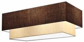 Plafon Duplo Retangular Vivare Md-3072 Cúpula em Tecido 99X40cm x 80X30cm - Bivolt