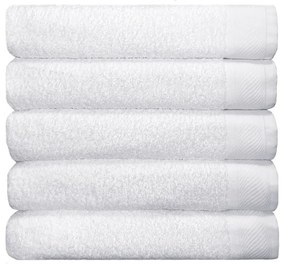 Jogo de toalha de banho 5 peças fio penteado 100% algodão Branca