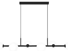 Pendente Aluminio Vidro Orbit 105X26,5Cm - PRETO