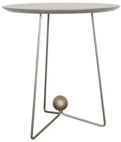 Mesa Lateral Orquídea Baixa Tampo Fendi Claro Base Bronze Light 45 cm - 73000 Sun House