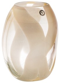 Vaso Murano C/ Ouro Villagio Cristal Transparente