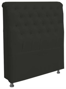 Cabeceira Paris Cama Box Solteiro 100 cm Corino Preto D'Rossi