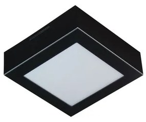 Plafon Led Sobrepor Quadrado 16W Preto Valencia - LED BRANCO FRIO (6500K)