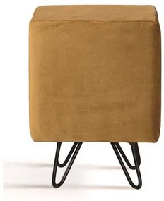 Puff Cube Caramelo Base Estrela Preta - 49870 Sun House