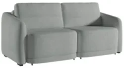 Sofá Cama Casal para Sala 236cm Polska Z08 Boucle Cinza Claro - Mpozen