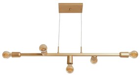 Pendente Tazza S/ Globos 100Cm 6L E27 Suspensão Cabos Kevlar | Usina 1... (CB-M - Cobre Metálico, CRISTAL)