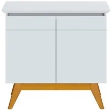 Balcão Buffet Aparador 2 Portas Classic I04 Branco Acetinado - Mpozena