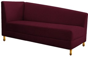 Recamier Valéria 140cm Lado Direito Suede Bordô - ADJ Decor