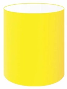 Cúpula em tecido cilíndrica abajur luminária cp-2009 13x15cm amarelo