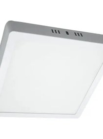 Plafon Led Sobrepor Quadrado Branco 24w 110 6500k