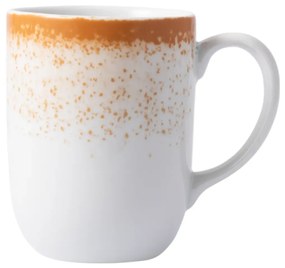 Caneca 360Ml Porcelana Schmidt - Dec. Esfera Mostarda 2417