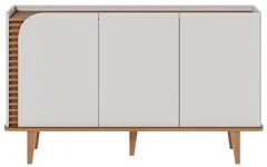 Balcão Aparador Buffet 3 Portas 136cm Madrid C05 Off White Matte/Freij