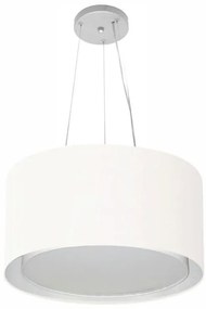 Lustre Pendente Cilíndrico Duplo Vivare Md-4123 Cúpula em Tecido 40x25cm - Bivolt
