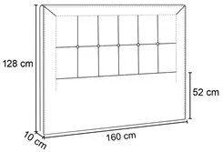 Cabeceira Cama Box Casal Queen 160cm Paolla P02 Facto Pérola - Mpozena