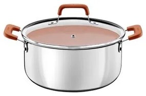 Caçarola Tramontina Romagna Aço Inox Cerâmico Marfim 20 cm 3,2 L