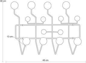 Cabideiro Charles Eames Colorido Prata Rivatti
