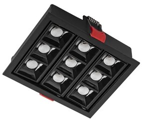 Plafon Led Embutir Aluminio Preto 21w 34 2700k Picco