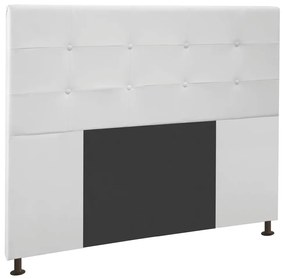 Cabeceira Safira Para Cama Box King 195 cm Corino - D'Rossi - Branco