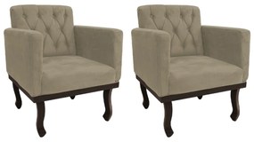 Kit 2 Poltronas Classic Suede - ADJ Decor