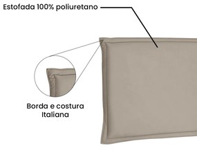 Cabeceira Painel Garden Para Cama Box Queen 160 cm Suede - D'Rossi - Bege