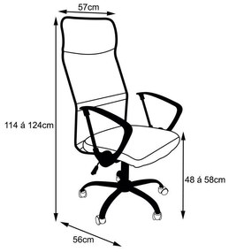 Cadeira para Escritório Excellence Office Giratória Preto L15 - Facthus