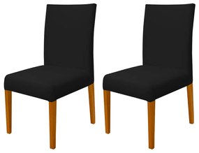 Kit 2 Cadeiras de Jantar Milan Veludo Preto