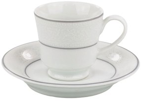 Xícara Chá Com Pires 200Ml Porcelana Schmidt - Dec. Martha 2309