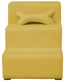 Escada Pet 3 Degraus Almofadada Suede Várias Cores - Amarelo