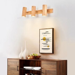 Arandela Luminária parede Retro conduziu a lâmpada de parede nordic rotatable sala estar corredor parede barra iluminação loja roupas lâmpadas modernas luminárias madeira - A1