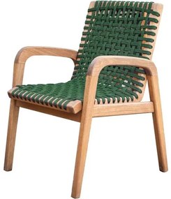 Cadeira Trama com Braco Corda Verde com Estrutura Stain Jatoba - 66748 Sun House
