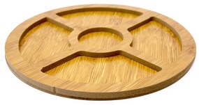 Bandeja Decorativa de Bambu para Petiscos Redonda 1,5x26 cm - D'Rossi