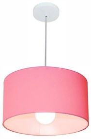 Pendente Cilíndrico Rosa Bebê MJ-4146 Para Mesa de Jantar e Estar