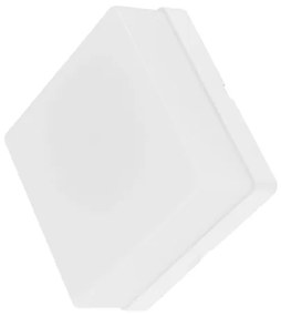 Arandela Led Quadrada Abs 8W 3000K Ip65 Jabuti - BRANCO