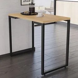 Conjunto Mesa de Cozinha Prattica Industrial 90cm e 2 Cadeiras Eames F