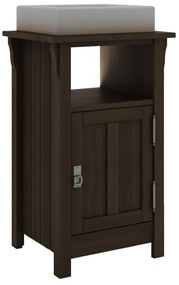 Balcão para Banheiro Mission com Porta e Nicho Nogueira - Wood Prime MR 34670