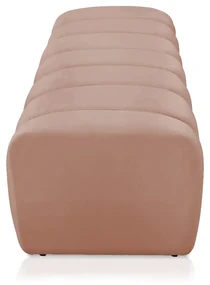 Calçadeira Olivia 90 cm Veludo Rosê - D'Rossi