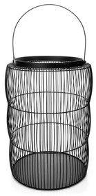 Lanterna Decorativa em Metal Preto 50x24x24 cm - D'Rossi