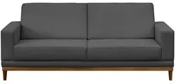 Sofá Living 145cm 2 Lugares Kayrós D05 Suede Cinza - Mpozenato