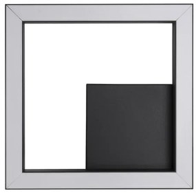 Plafon Led Sobrepor Quadrado 25,2W Luz Amarela Fit - PRETO