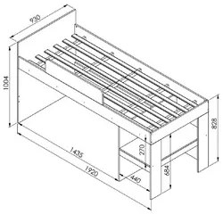 Cama Elevada Com Cortina Imaginação Meu Fofinho A05 Branco - Mpozenato