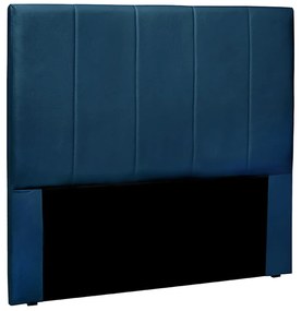 Cabeceira Decorativa Casal 1,40M Erza Veludo Azul Marinho G63 - Gran Belo