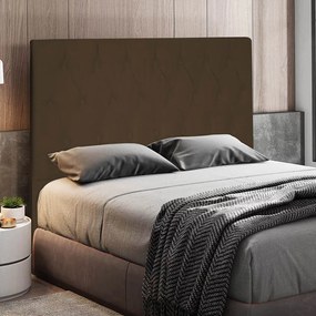 Cabeceira Topázio Para Cama Box King 195 cm Suede - D'Rossi - Marrom